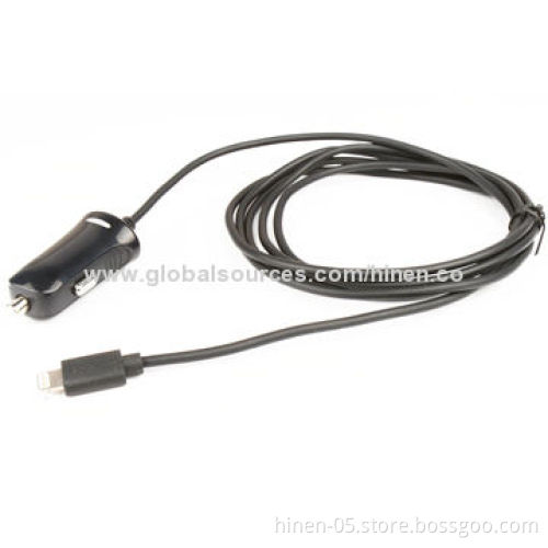 5V/2.1A Output Car Charger with Lightning Connector, to charge your iphone 5 and etc